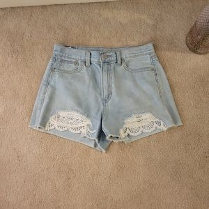 AEO high waisted jean shorts